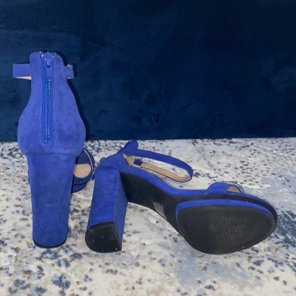 Platform Royal Blue Heels - Picture 4 of 4